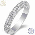 WUIHA 100% 925 Sterling Silver VVS1 D Color GRA Real Moissanite Diamonds Wedding Band Engagement Ring Fine Jewelry Wholesale