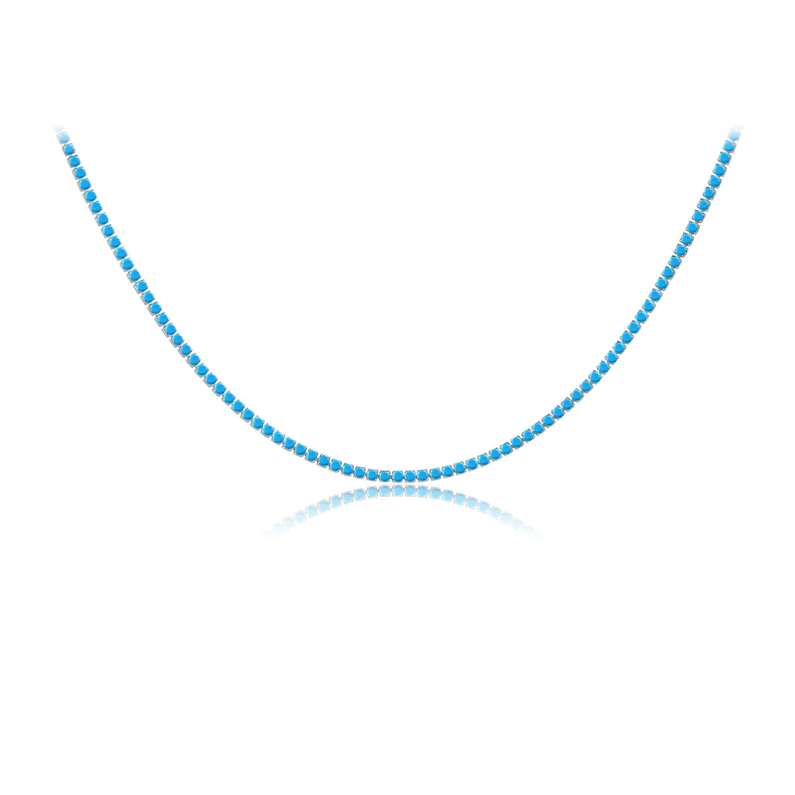 ANDYWEN 925 Sterling Silver 2022 Gold 2mm Tennis CZ Chain Necklace Long Choker Women Crystal Luxury Fine Jewelry Gift